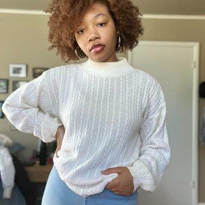 VINTAGE KNIT CREAM SWEATER BY JOS A BANKS